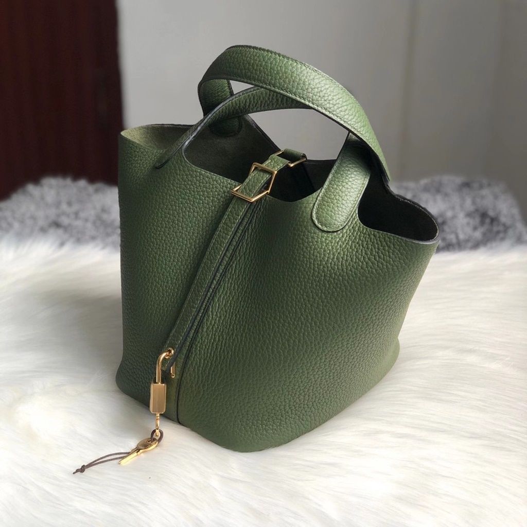 Hermes Picotin Lock 18cm 3I Vert Criquet Clemence-0075