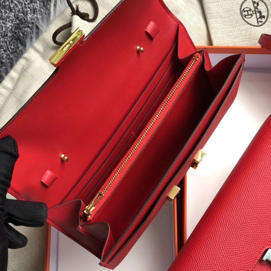 Hermes Constance long wallet 3I Vert Criquet-2824