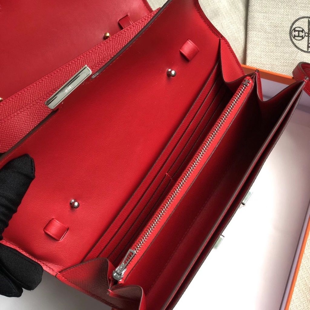 Hermes Constance long wallet 3I Vert Criquet-2824