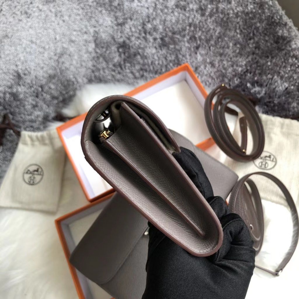Hermes Constance WOC wallet to go Q5 Rose casaque-3042