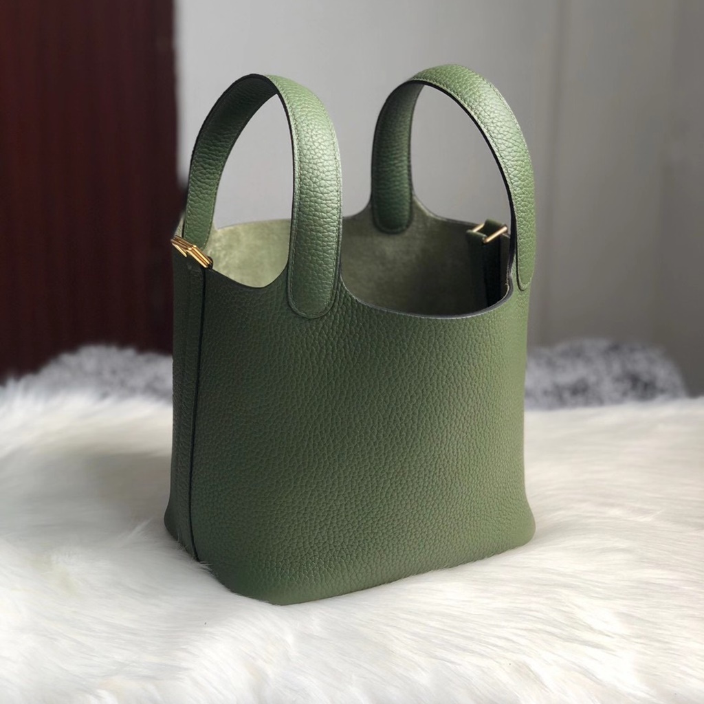 Hermes Picotin Lock 18cm 3I Vert Criquet Clemence-0075 Hermes Picotin Lock 18cm 3I Vert Criquet Clemence-0075