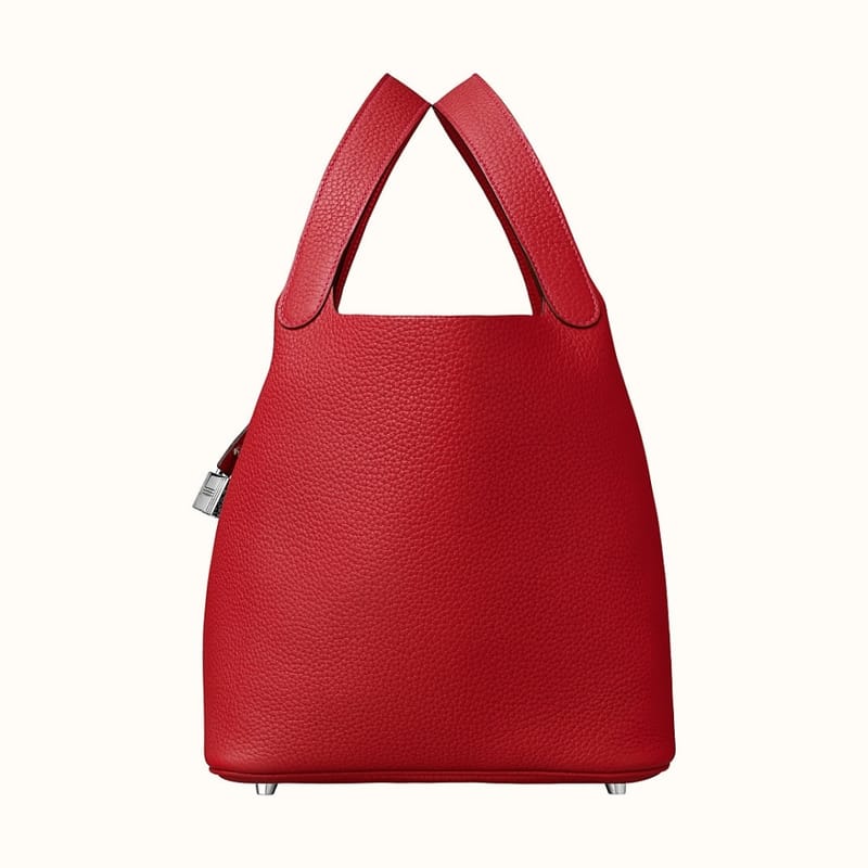 Hermes Picotin Lock 22 taurillon Clemence 9O jaune de naples-8166