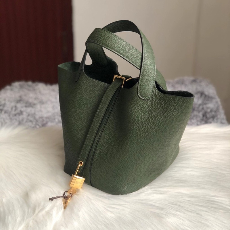Hermes Picotin Lock 18cm 3I Vert Criquet Clemence-0075