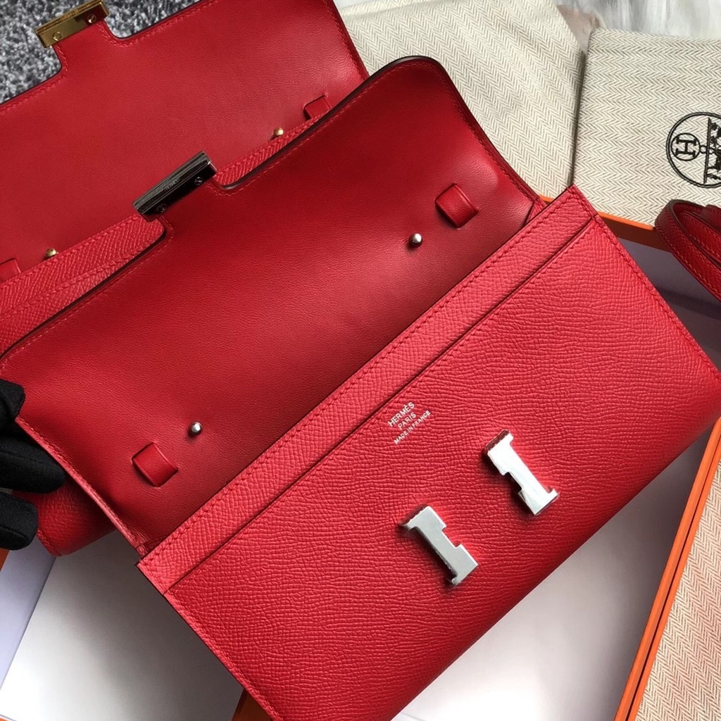 Hermes Constance WOC wallet to go Q5 Rose casaque Hermes Constance WOC wallet to go Q5 Rose casaque