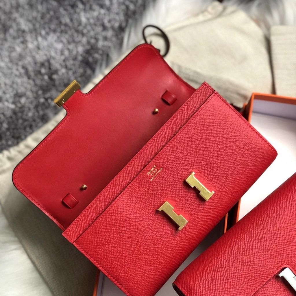 Hermes Constance long wallet 3I Vert Criquet-2824