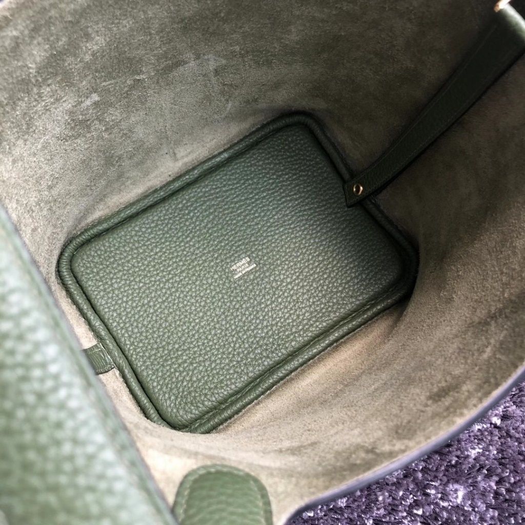 Hermes Picotin Lock 18cm 3I Vert Criquet Clemence-0075