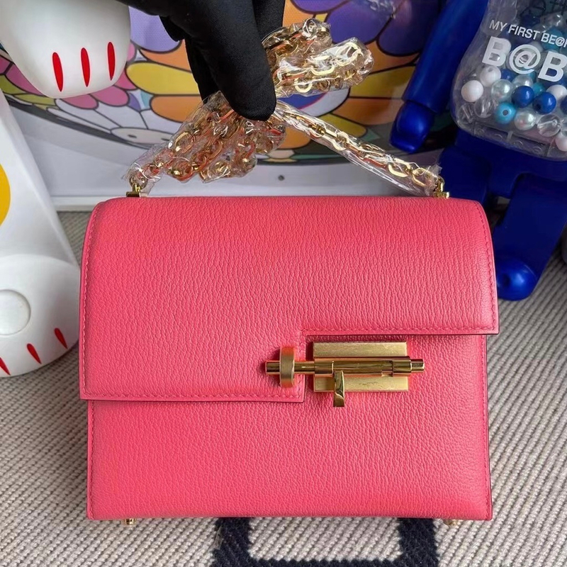 Hermes Bag price and pictures Verrou 17.5cm Chevre Mysore Gold hardware-5631
