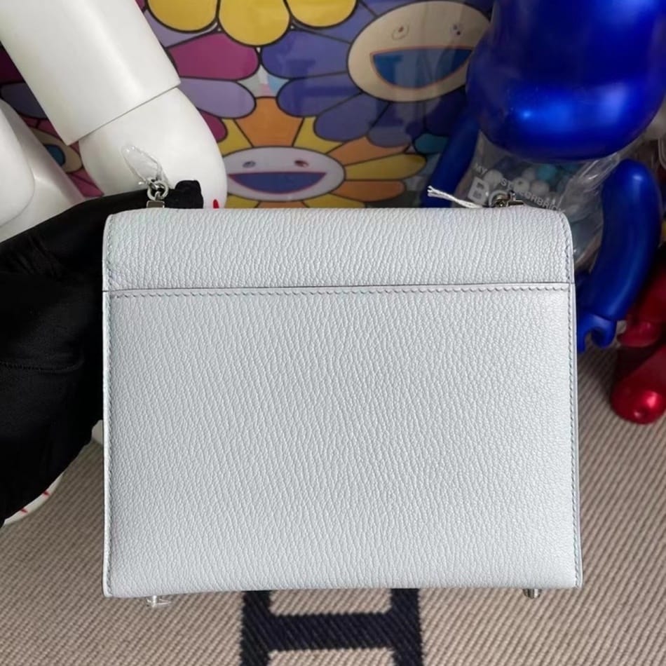 Hermes Verrou Mini 17 Chevre Mysore 3I Vert Criquet-2983