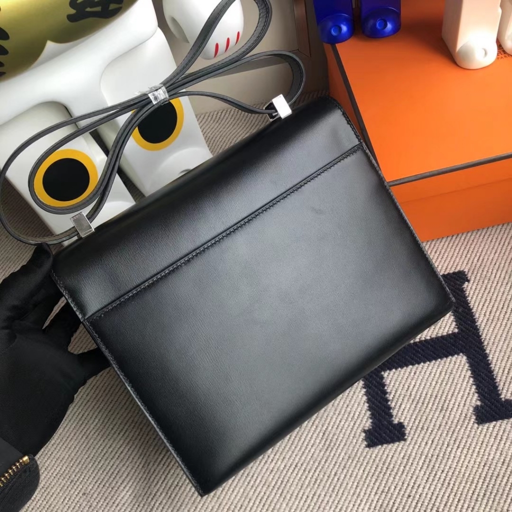 Hermes Verrou 21cm Box CK89 Noir-7298 Hermes Verrou 21cm Box CK89 Noir-7298