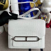Hermès Roulis 23 price Pure white Matte Alligator Crocodile
