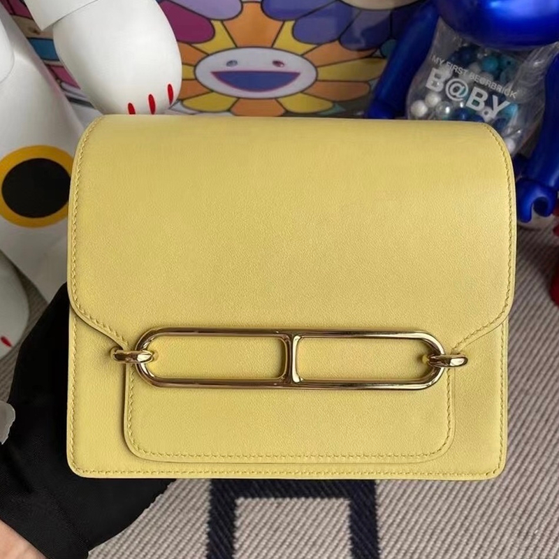 Hermes Roulis Mini Evercolor 9D Jaune Amber-4351