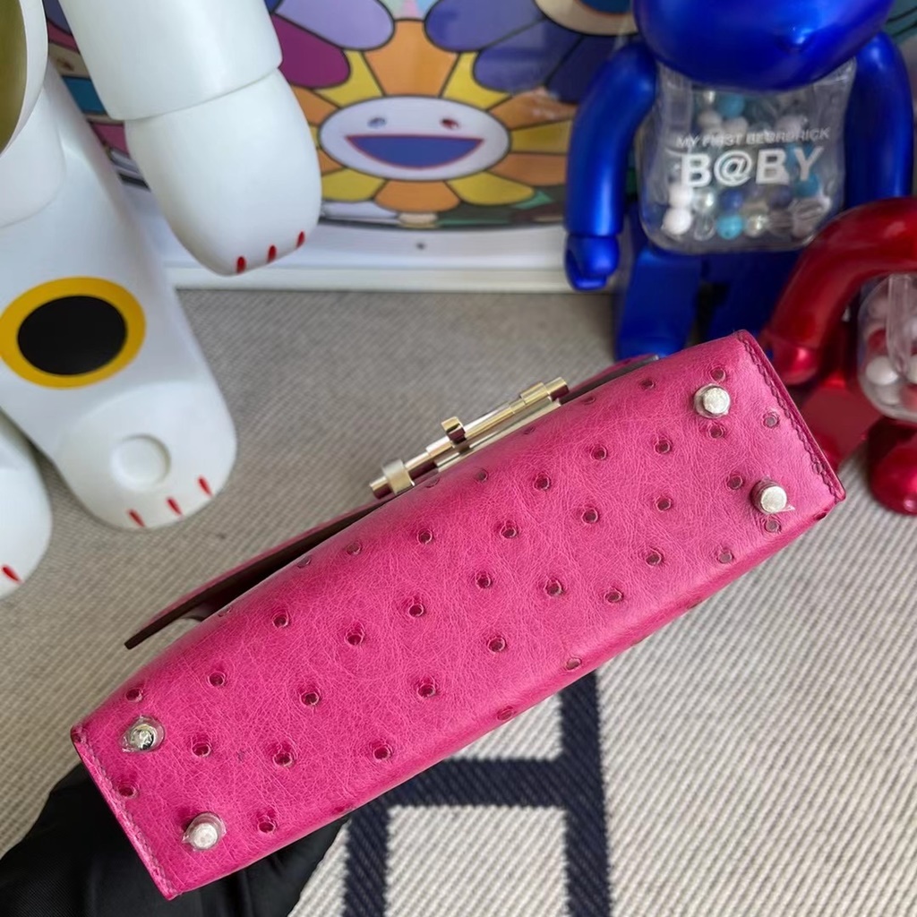 Hermes Verrou Mini Ostrich L3 Rose Purple Hermes Verrou Mini Ostrich L3 Rose Purple