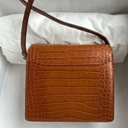 ermes Roulis Mini 18cm Matte Alligator Crocodile