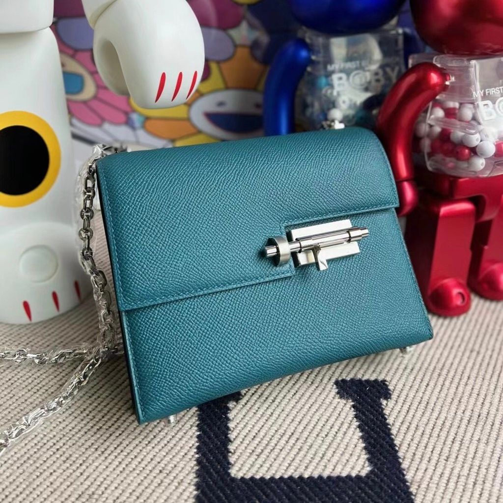 Hermès Verrou 21 Epsom T0 Blue Brume PHW-5282