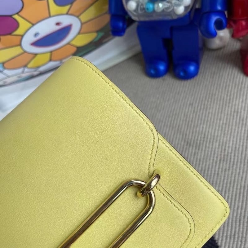 Hermes Roulis Mini Evercolor 9D Jaune Amber-4351