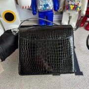 ermes Roulis Mini 18cm Matte Alligator Crocodile-9552
