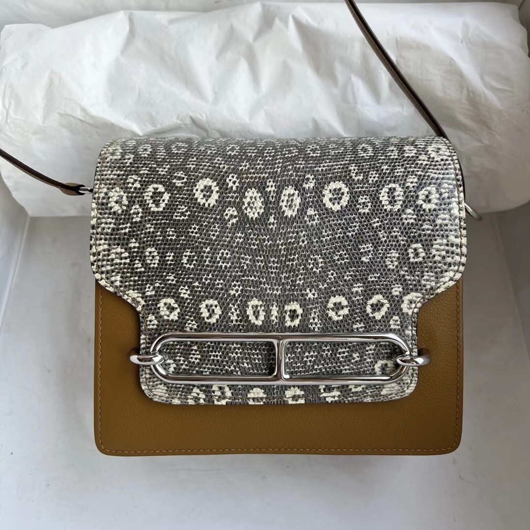 Hermes Roulis Mini 18cm Evercolor Lizard Hermes Roulis Mini 18cm Evercolor Lizard