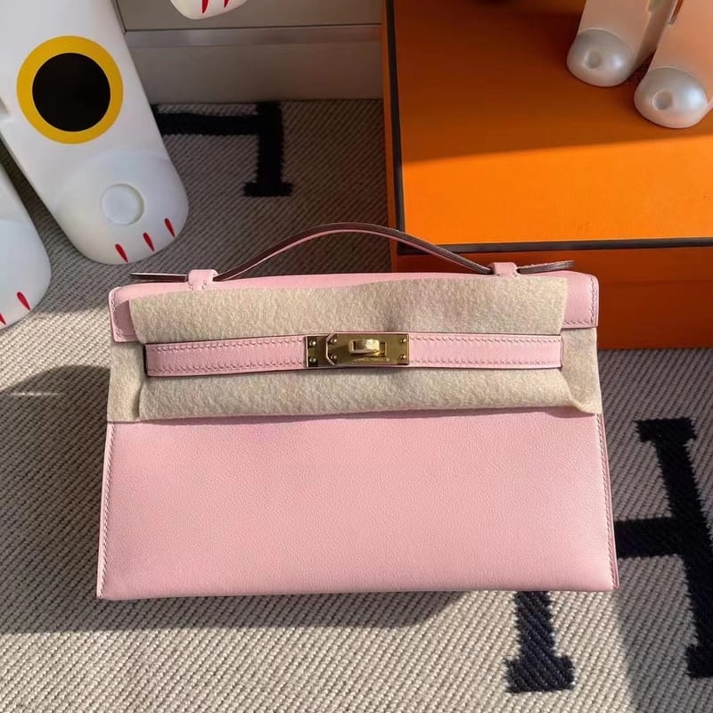 Hermes MiniKelly Pochette Swift Z6  Malachite-0756