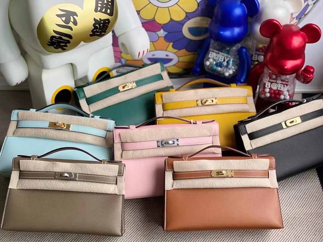 Hermes MiniKelly Pochette Swift Z6  Malachite