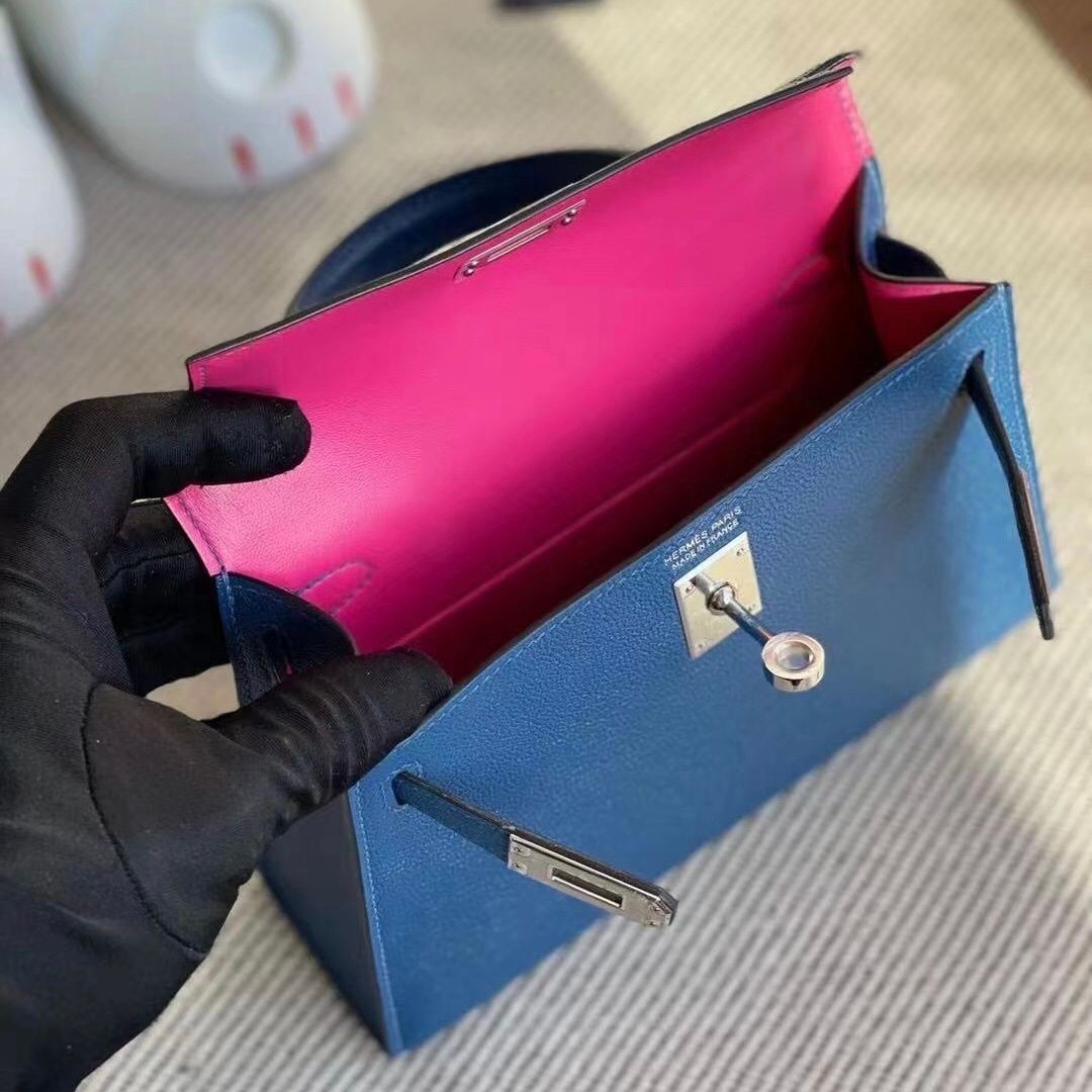 Hermes Kelly Mini Ⅱ 2代 19cm Epsom 5R Rose Shocking 荧光粉色 艳玫瑰色 金扣 全手工缝制蜜蜡线缝制