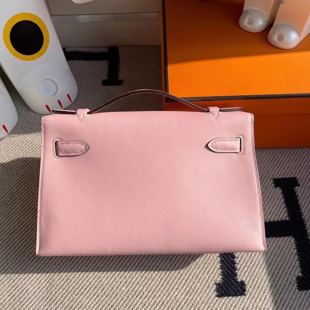 Hermes MiniKelly Pochette Swift 3Q Rose Sakura Hermes MiniKelly Pochette Swift 3Q Rose Sakura