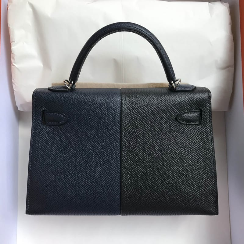 HERMES MINI KELLY II 20CM BAG CK18 ETOUPE EPSOM PHW