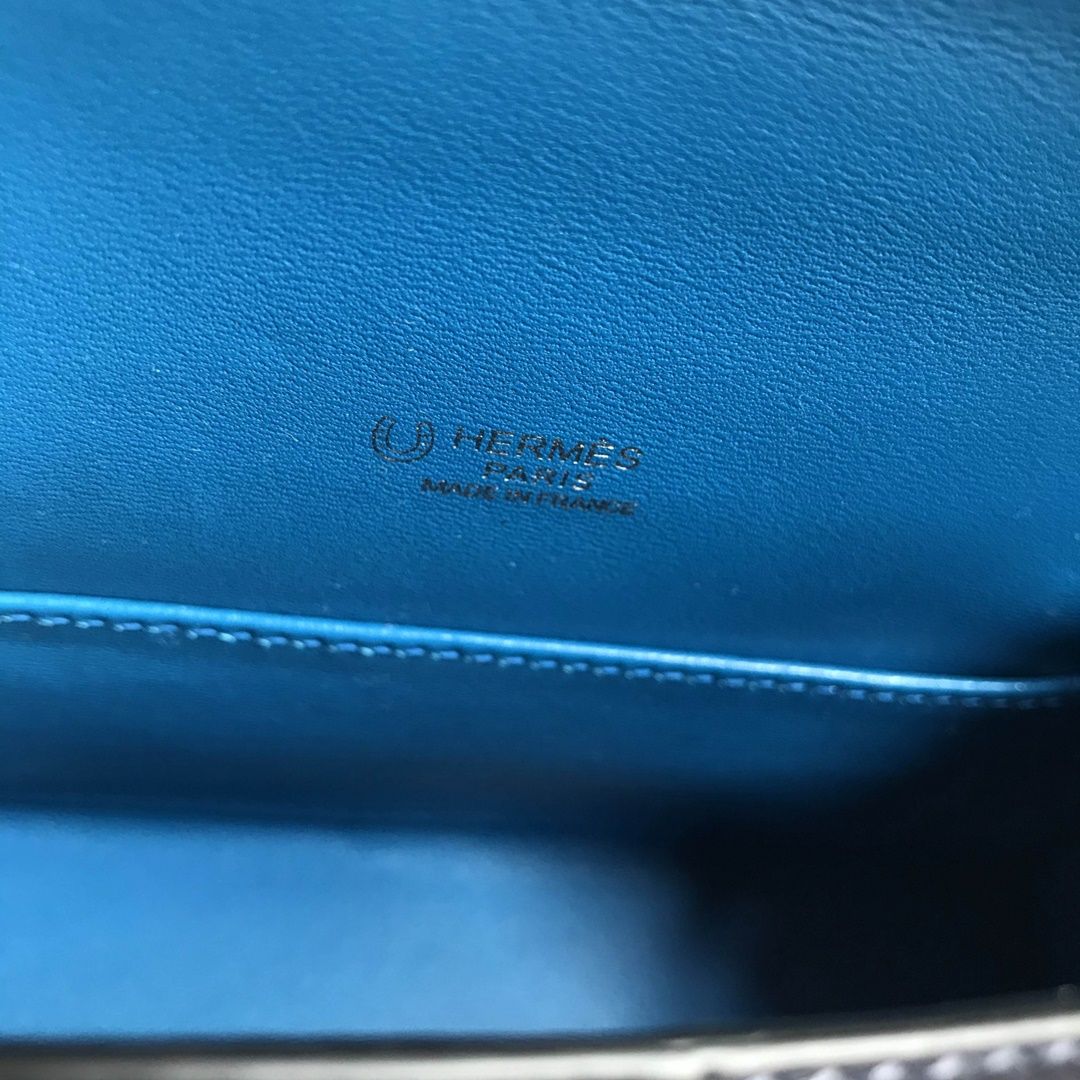 HERMES MINI KELLY II 20CM BAG CK18 ETOUPE EPSOM PHW