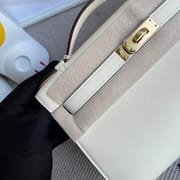 Hermes MiniKelly Pochette 5P pink Matte alligator crocodile-2492