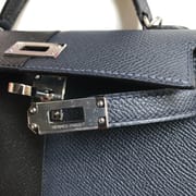 HERMES MINI KELLY II 20CM BAG CK18 ETOUPE EPSOM PHW