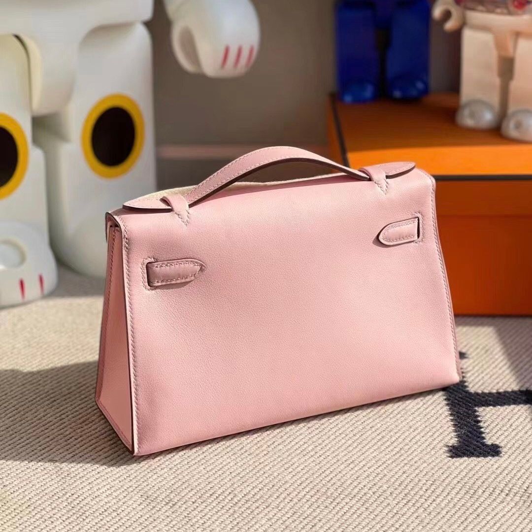 Hermes MiniKelly Pochette Swift Z6  Malachite-0756