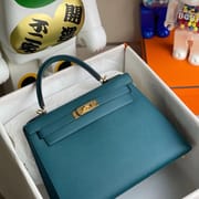 Hermes Kelly 28cm Epsom 6O  Vert Cypres-7826