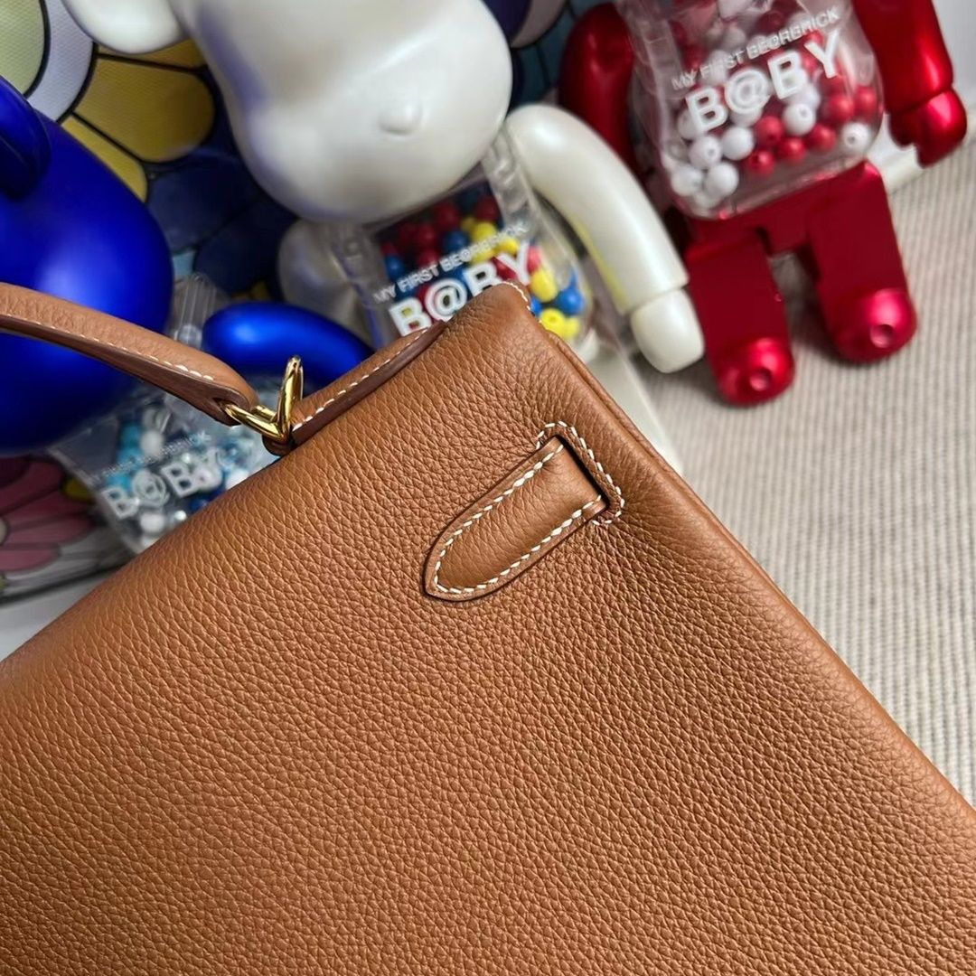 Hermes Kelly 32cm Togo CK37 Gold-5833-5838