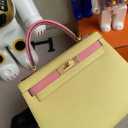 Hermes Kelly 28cm Q5 Rose casaque Epsom-8464