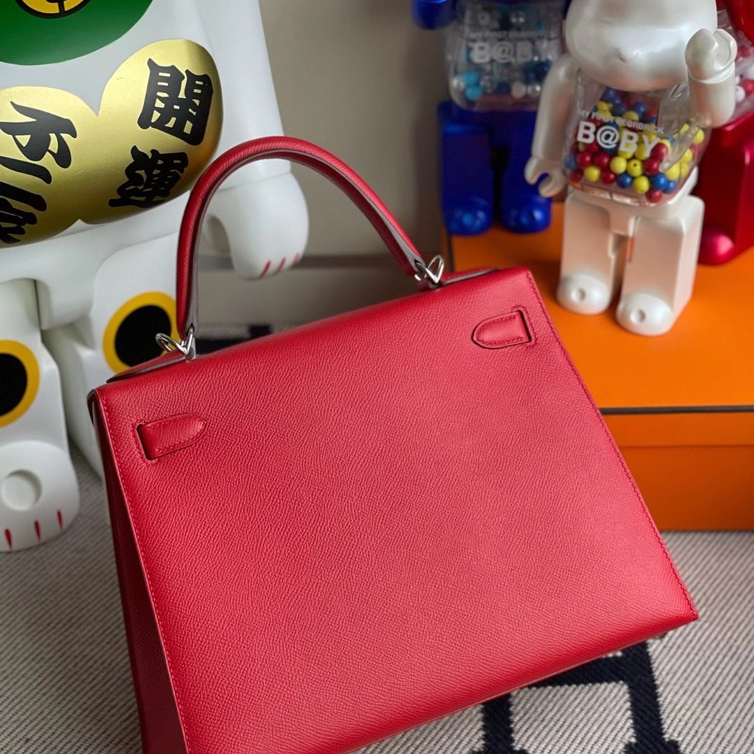 Hermes Kelly 28cm Q5 Rose casaque Epsom