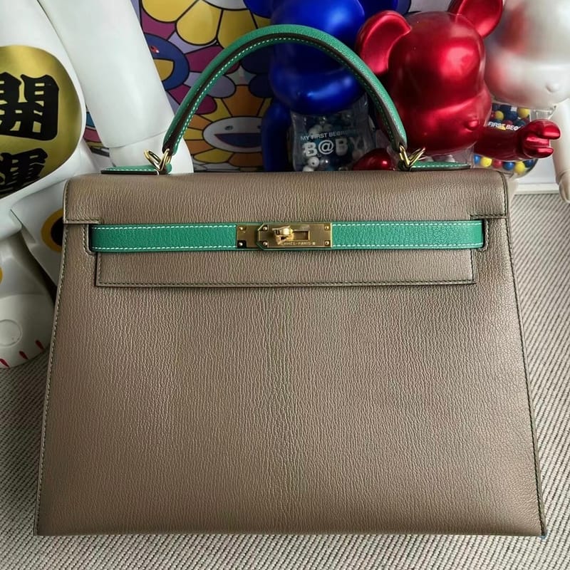 Hermes Kelly 32cm Togo CK37 Gold-5833-5839
