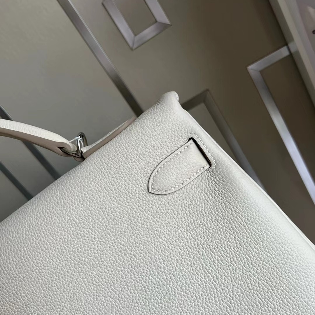 Hermes Kelly 40cm Togo 10 Craie  Silver hardware  All hand sewing Customization is acceptable.