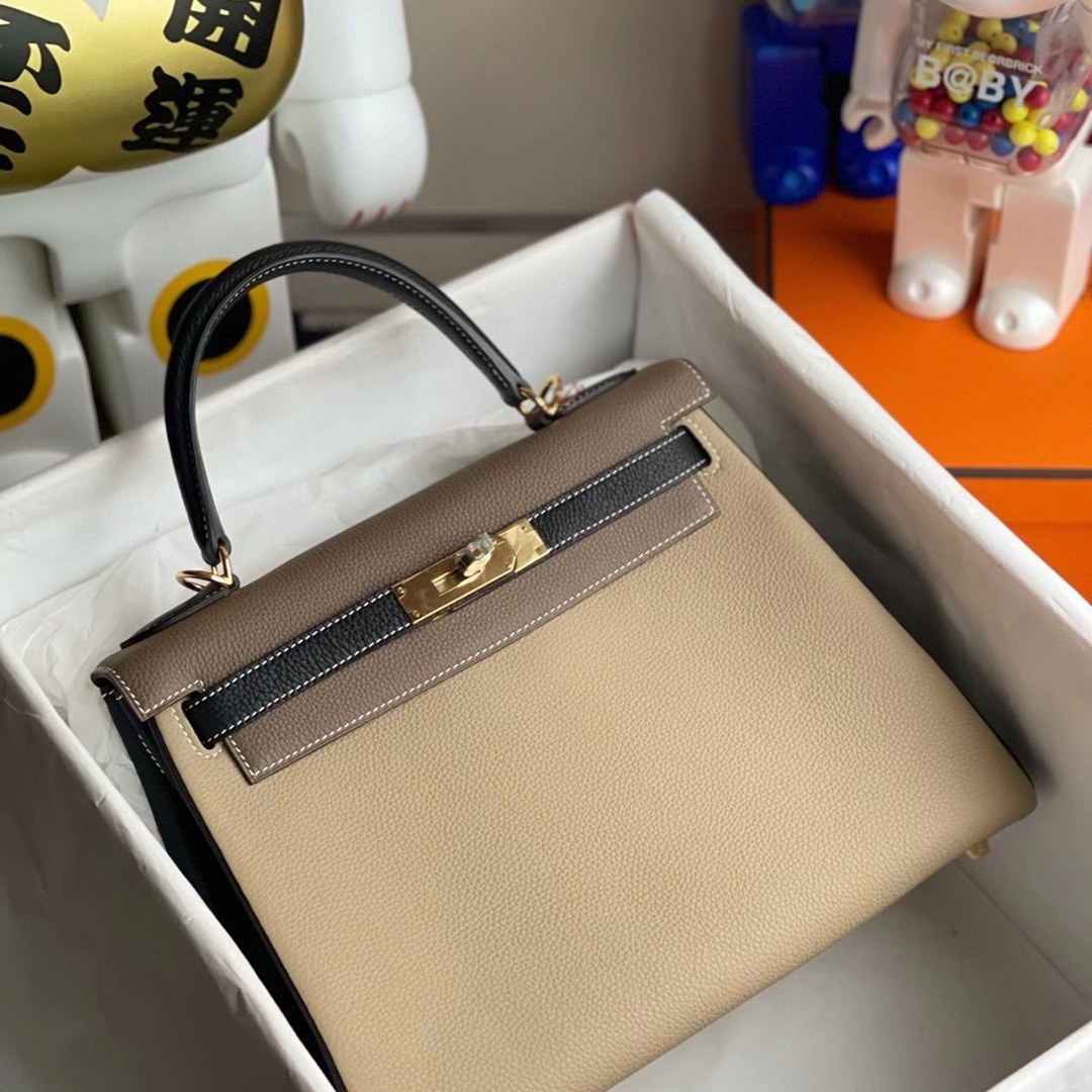 Hermes Kelly 28cm HSS Togo 81 Gris Tourterelle 89 Noir 18 etoupe