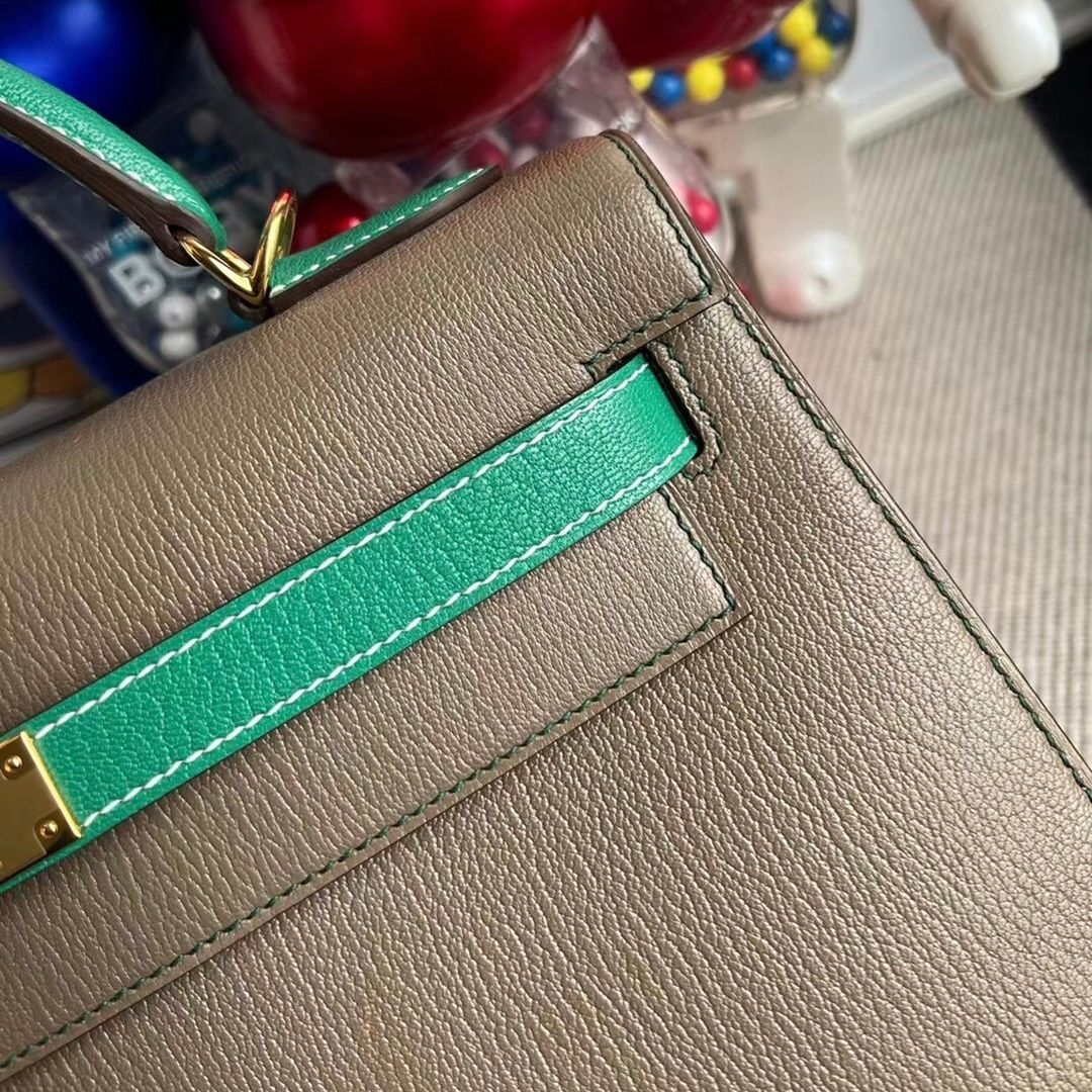 Hermes Kelly 32cm Togo CK37 Gold-5833-5839