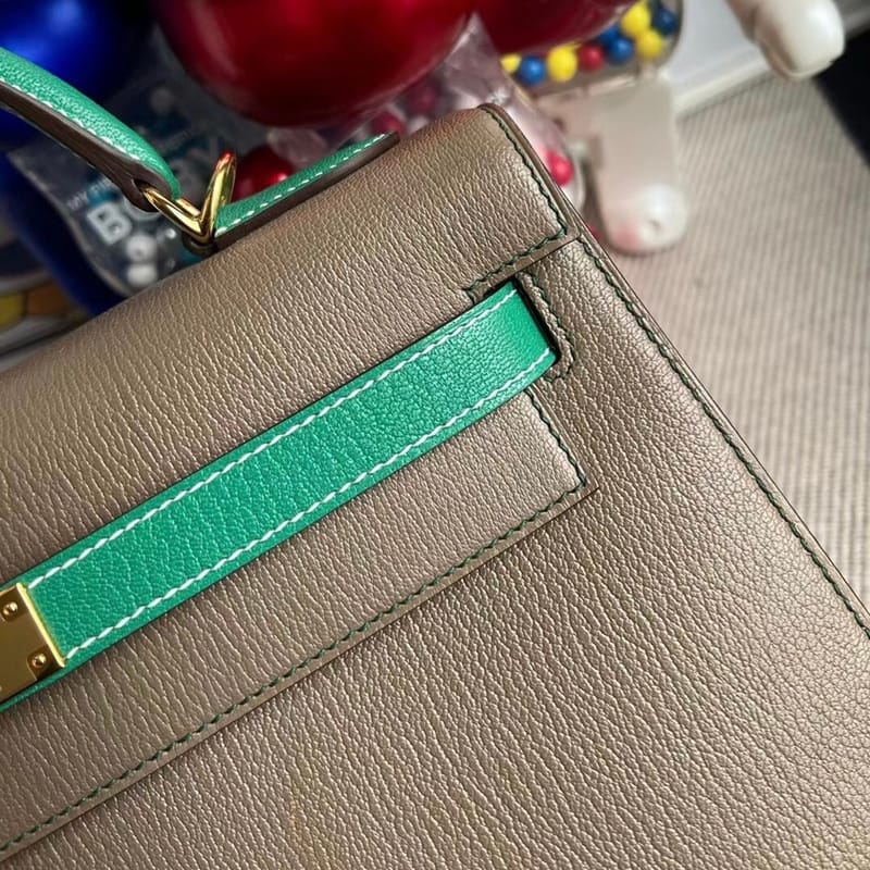 Hermes Kelly 32cm Togo CK37 Gold-5833-5839