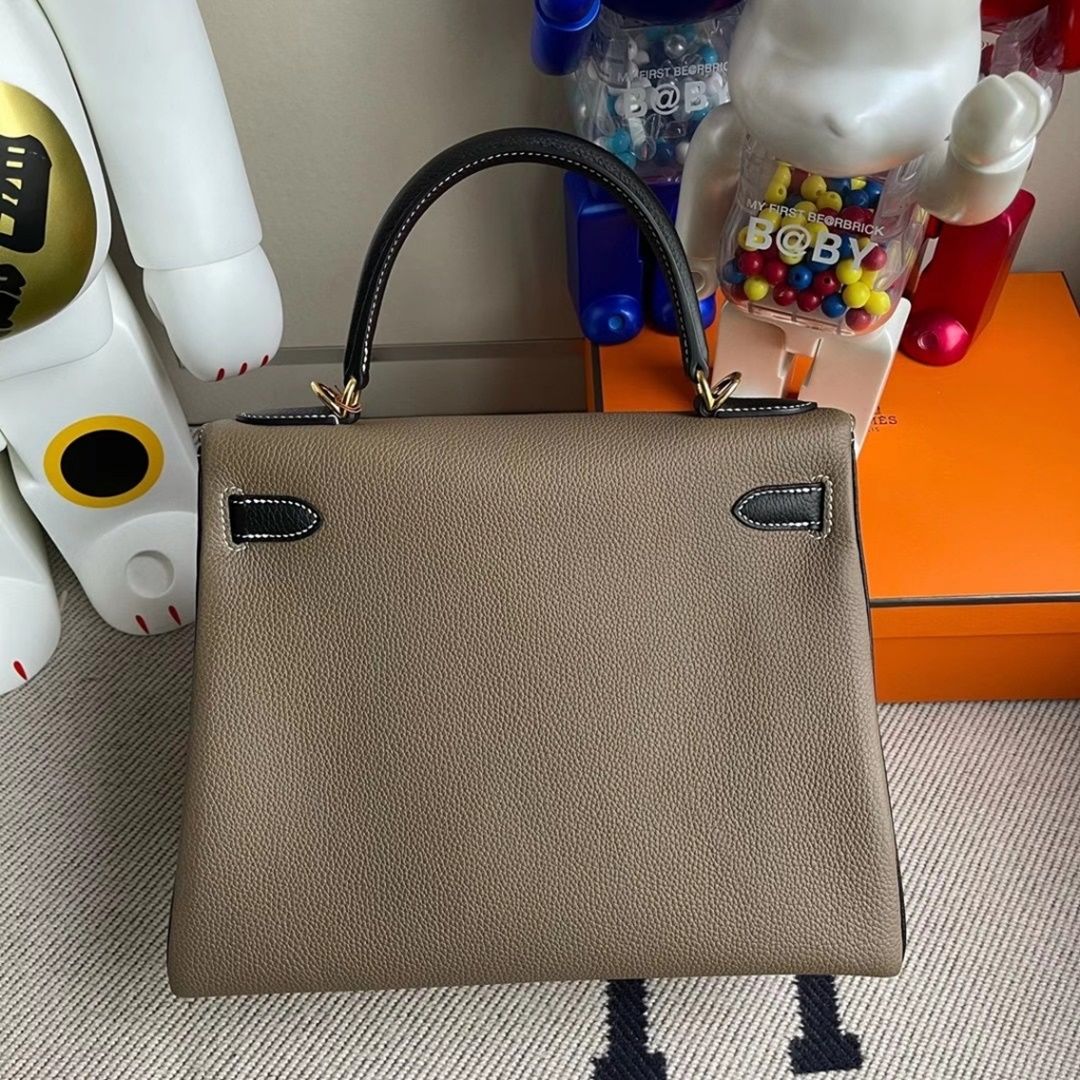 Hermes Kelly 28cm CK18 Etoupe Togo-1737