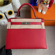 Kelly 28cm Q5 Rose Casaque Epsom