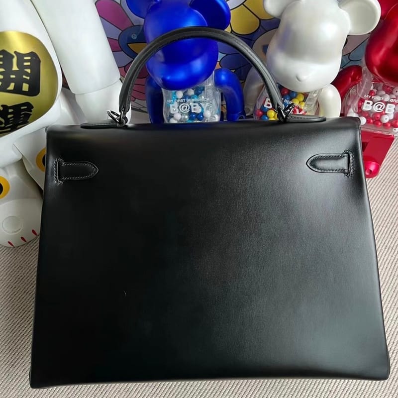 Hermes Kelly 35cm SO Black Box Retourne Black Hardware-4420