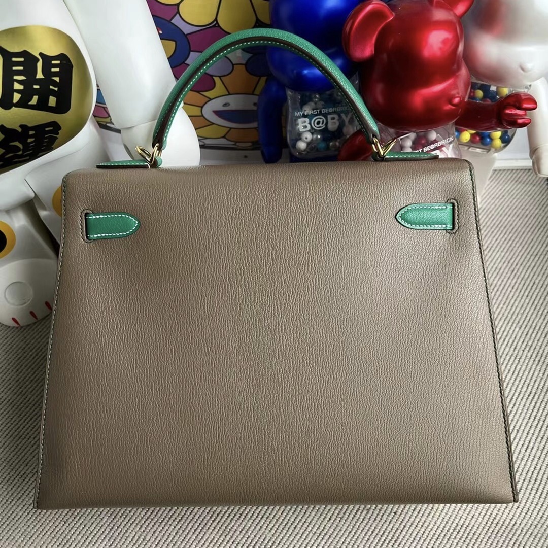 ermes Kelly 32cm HSS Chevre Mysore 18 Etoupe Z6 Malachite ermes Kelly 32cm HSS Chevre Mysore 18 Etoupe Z6 Malachite