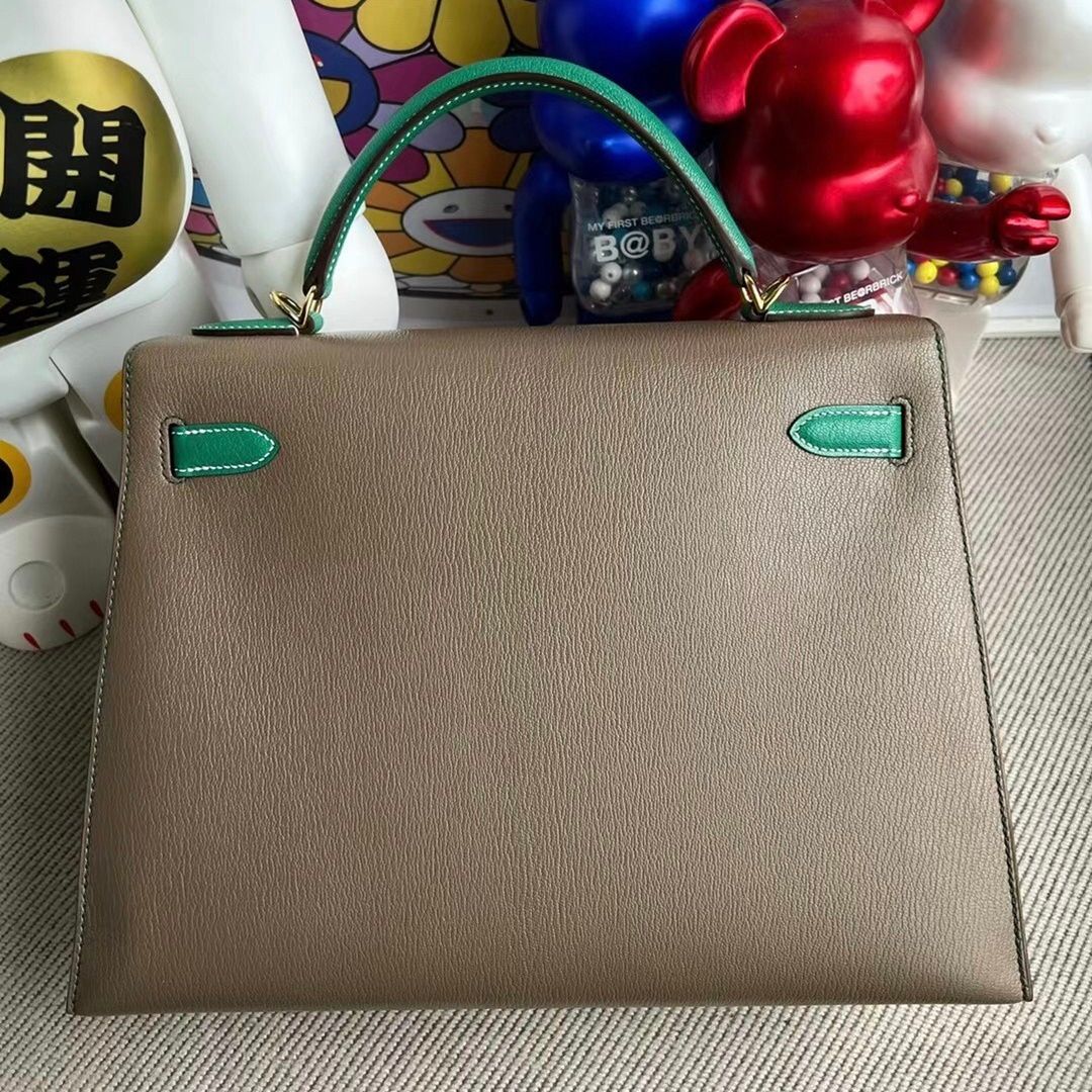 Hermes Kelly 32cm Togo CK37 Gold-5833-5839