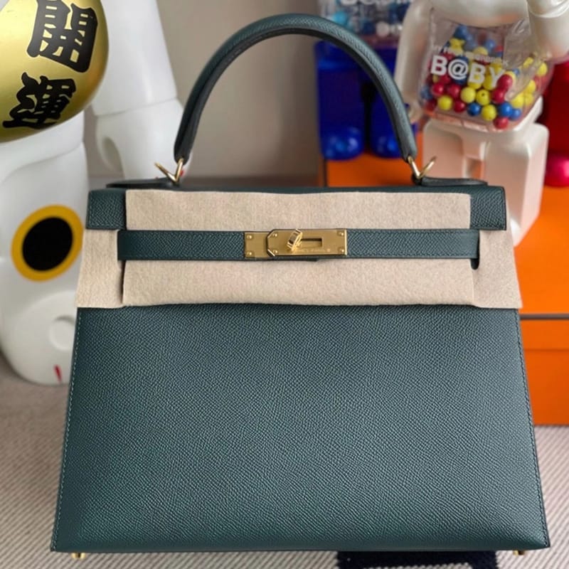 CK18 Etoupe Togo Hermes Kelly 28cm-7482
