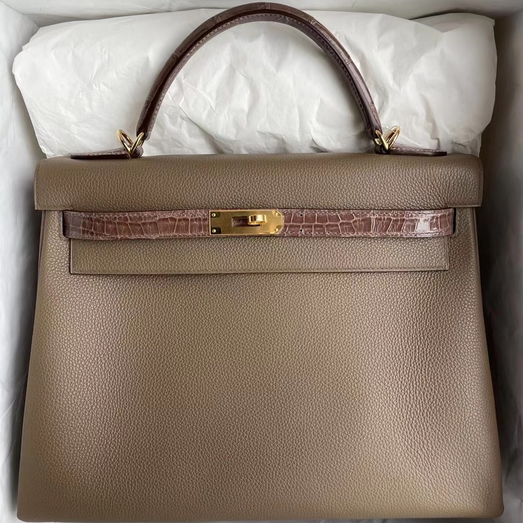 Hermes Kelly 32cm Touch Togo 18 Etoupe