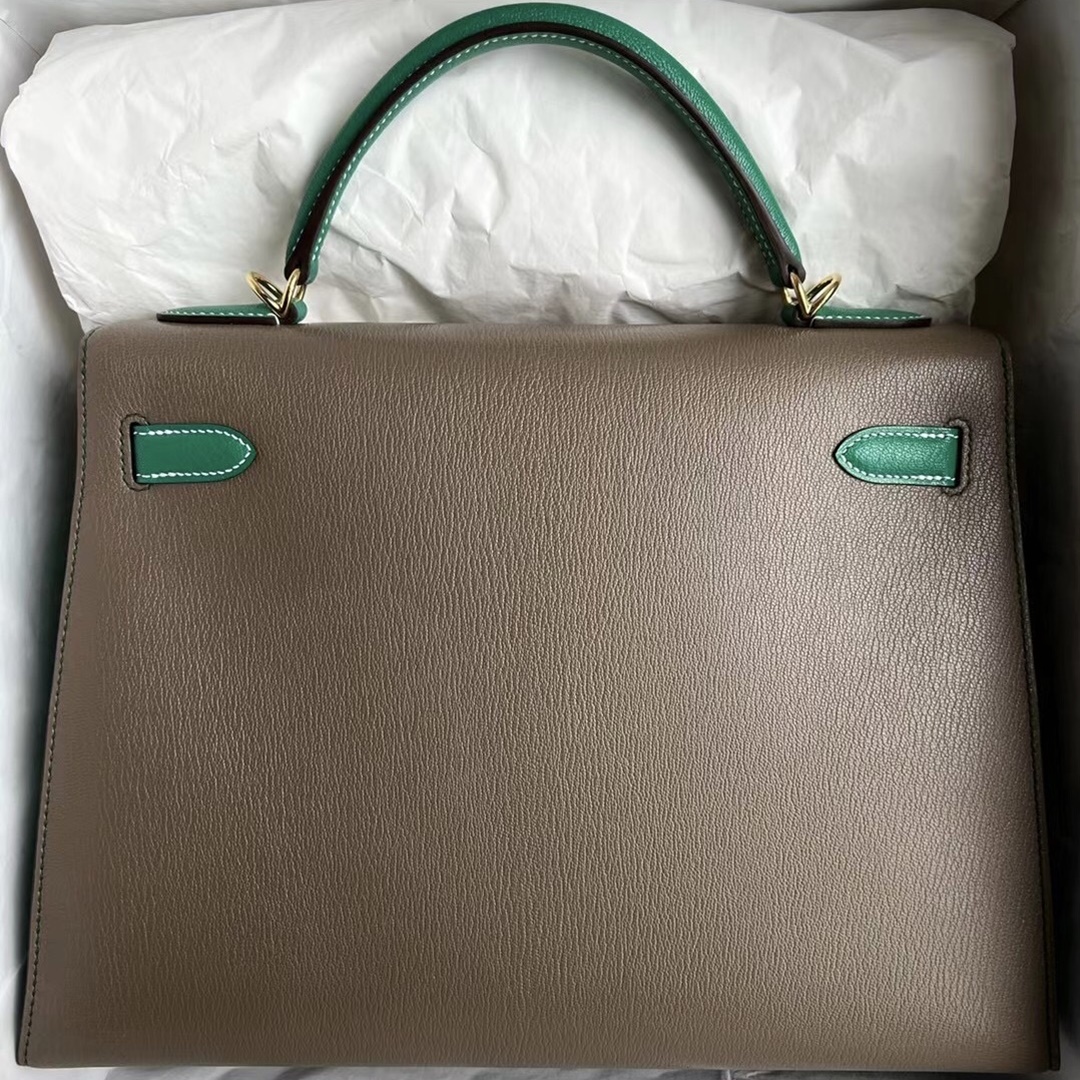ermes Kelly 32cm HSS Chevre Mysore 18 Etoupe Z6 Malachite ermes Kelly 32cm HSS Chevre Mysore 18 Etoupe Z6 Malachite