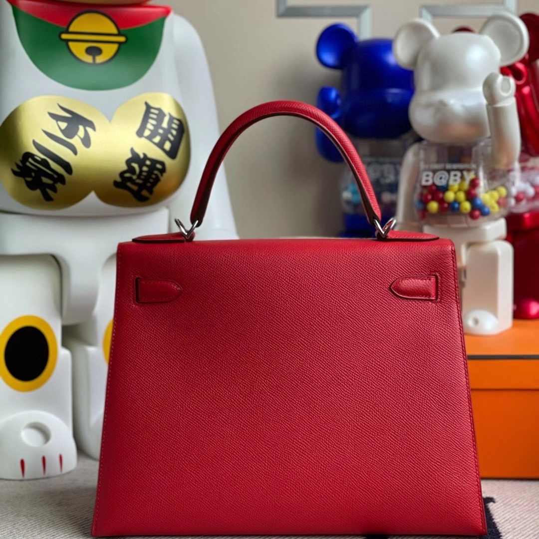 Hermes Kelly 28cm Q5 Rose casaque Epsom