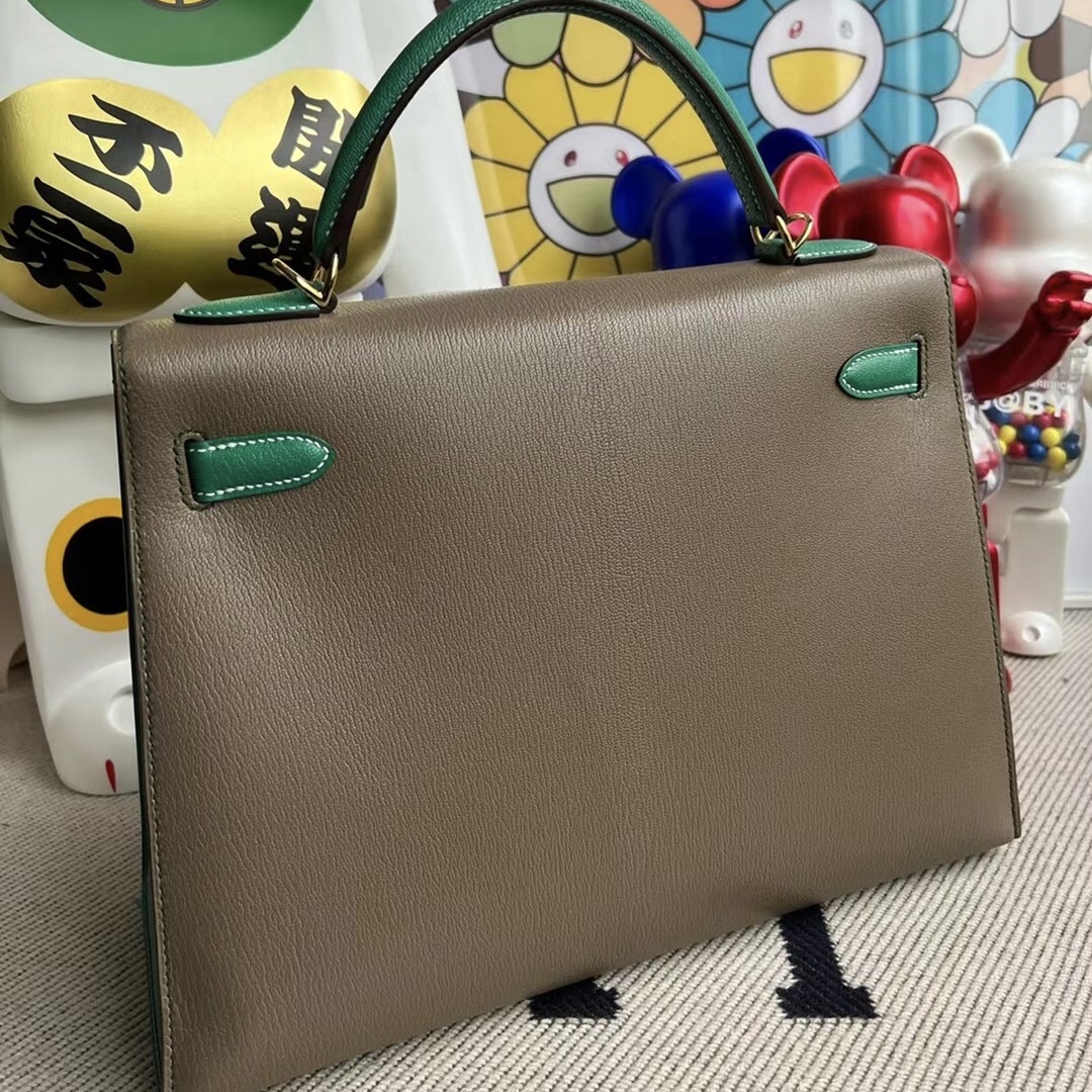 ermes Kelly 32cm HSS Chevre Mysore 18 Etoupe Z6 Malachite ermes Kelly 32cm HSS Chevre Mysore 18 Etoupe Z6 Malachite