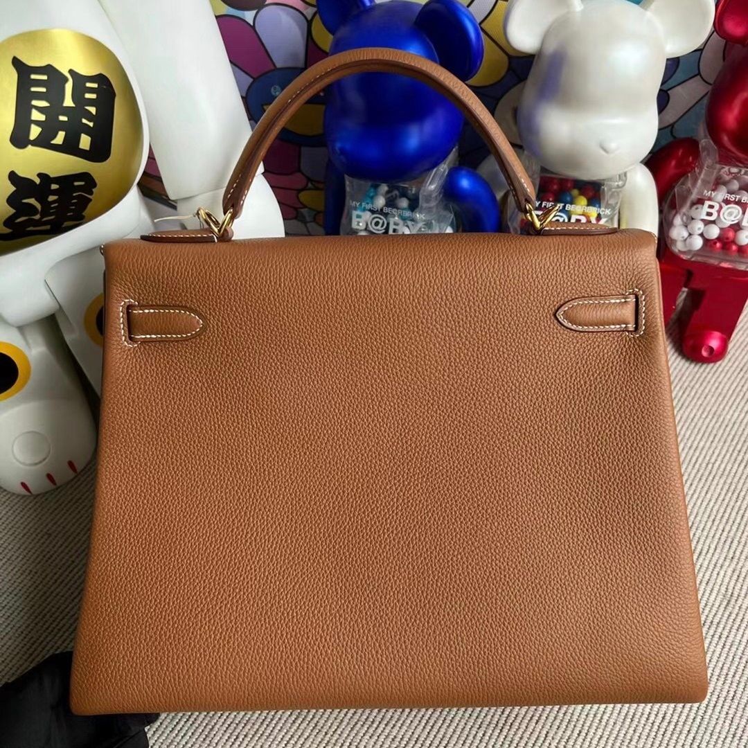 Hermes Kelly 32cm Togo CK37 Gold-5833-5838